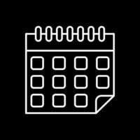 Calendar Line Inverted Icon vector