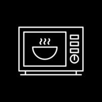 Microwave Line Inverted Icon vector