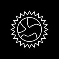 Sun Line Inverted Icon vector