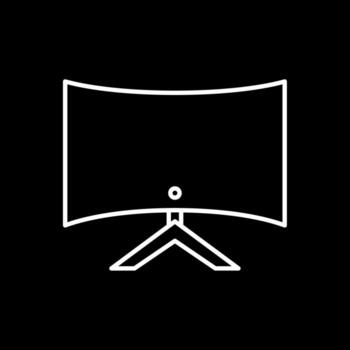 Computer Line Inverted Icon vector