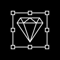 Diamond Line Inverted Icon vector