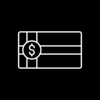 Payment Voucher Line Inverted Icon vector