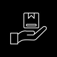 Delivery Line Inverted Icon vector