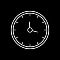 Clock Line Inverted Icon vector