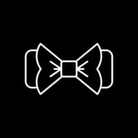 Bow Tie Line Inverted Icon vector