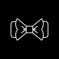 Bow Tie Line Inverted Icon vector