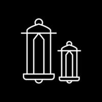 Lantern Line Inverted Icon vector