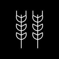 Wheat Line Inverted Icon vector