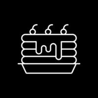 Pancakes Line Inverted Icon vector
