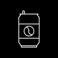 Soda Can Line Inverted Icon vector