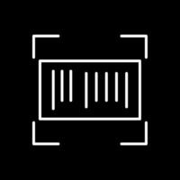 Barcode Line Inverted Icon vector