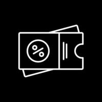 Voucher Line Inverted Icon vector