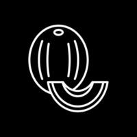 Honeydew melon Line Inverted Icon vector