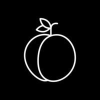 Peach Line Inverted Icon vector