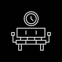 Waiting Room Line Inverted Icon vector