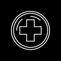 Hospital Sign Line Inverted Icon vector