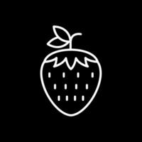 Strawberries Line Inverted Icon vector