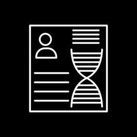 DNA Line Inverted Icon vector