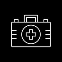 First Aid Kit Line Inverted Icon vector