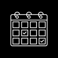 Appointment Request Line Inverted Icon vector