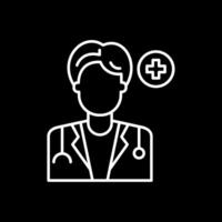 Doctor Line Inverted Icon vector