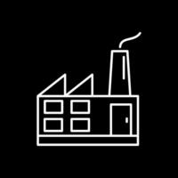 Factory Line Inverted Icon vector