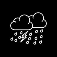 Extreme Weather Line Inverted Icon vector