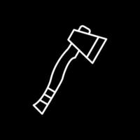 Hatchet Line Inverted Icon vector