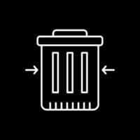 Waste Reduction Line Inverted Icon vector