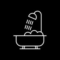 Bathroom Line Inverted Icon vector