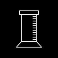 Graduated Cylinder Line Inverted Icon vector