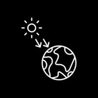 Solar Radiation Line Inverted Icon vector