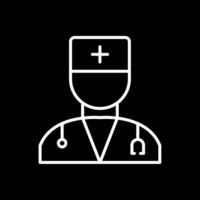 Doctor Line Inverted Icon vector