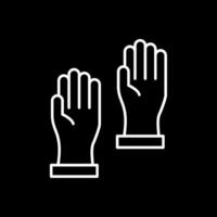 Gloves Line Inverted Icon vector