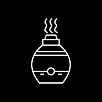 aire difusor línea invertido icono vector