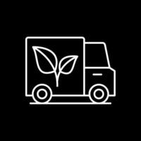 Sustainable Transportation Line Inverted Icon vector