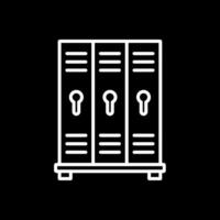 Lockers Line Inverted Icon vector