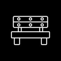 Bench Line Inverted Icon vector