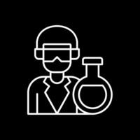 Chemist Line Inverted Icon vector