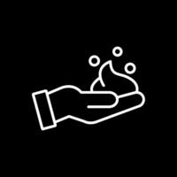 Foam Hand Line Inverted Icon vector