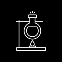 Bunsen Burner Line Inverted Icon vector