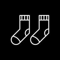 Socks Line Inverted Icon vector