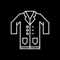 Lab Coat Line Inverted Icon vector