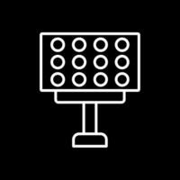 Stadium Lights Line Inverted Icon vector