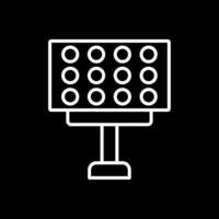 Stadium Lights Line Inverted Icon vector