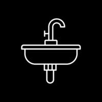 Sink Line Inverted Icon vector