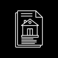 Property Document Line Inverted Icon vector