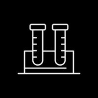 Test Tubes Line Inverted Icon vector