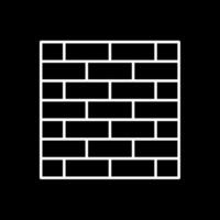 Brickwall Line Inverted Icon vector