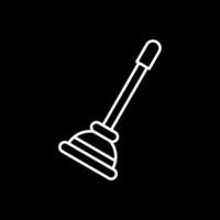 Plunger Line Inverted Icon vector